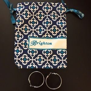 Brighton Contempo Medium Hoop Earrings with Brighton Cloth Pouch